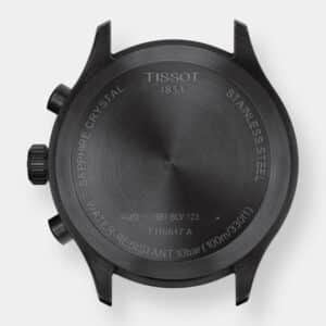 tissot chrono xl vintage quarz – schwarz 45mm braun leder