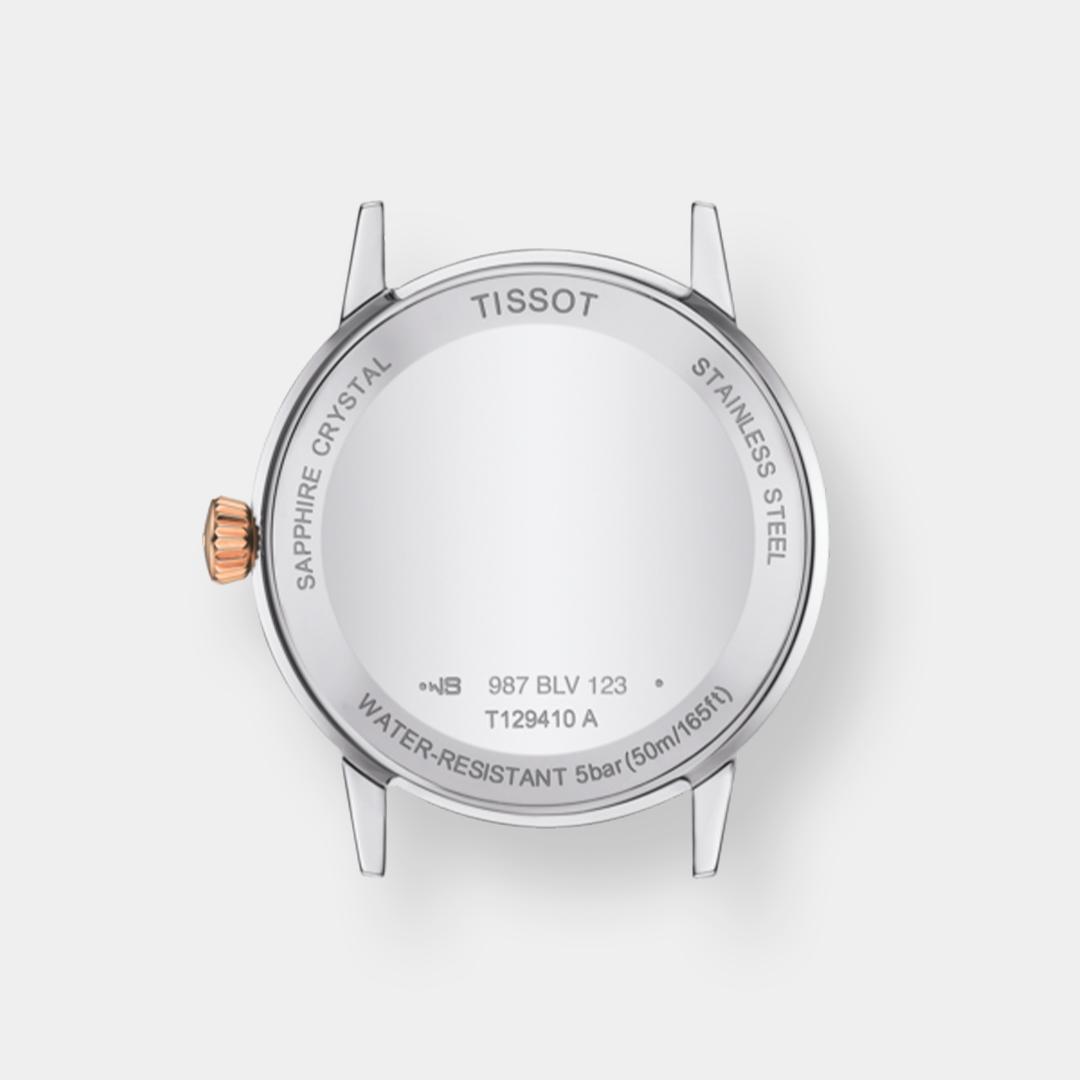 tissot classic dream quarz – weiss 42mm bicolor edelstahl
