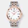 tissot classic dream quarz – weiss 42mm bicolor edelstahl