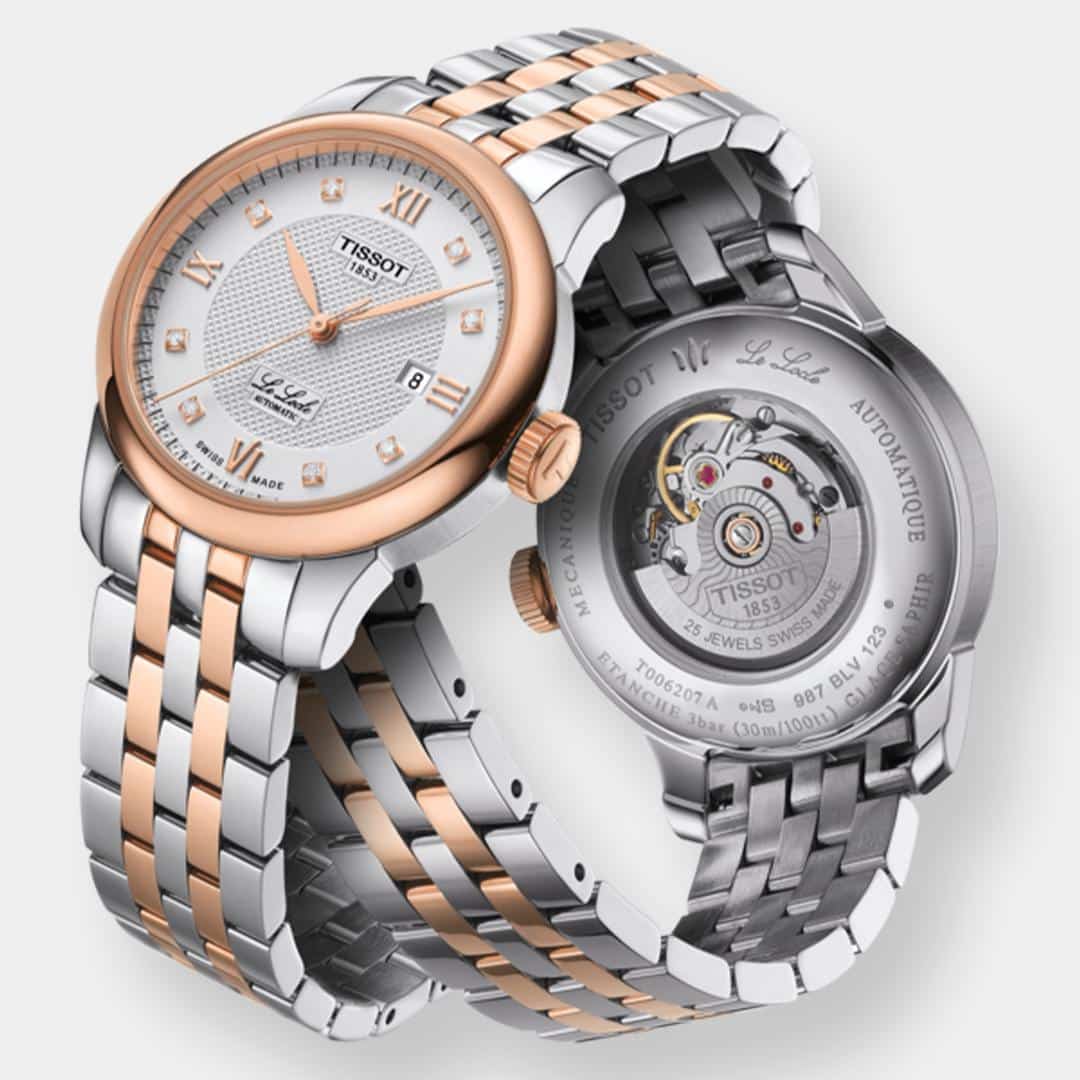 tissot le locle diamond automatik – bicolor 29mm edelstahl