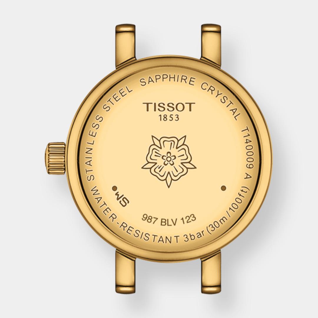 tissot lovely round quarz – gold 20mm grün leder