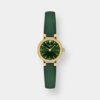 tissot lovely round quarz – gold 20mm grün leder