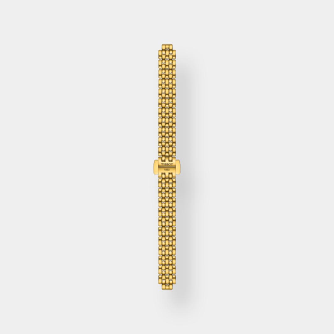 tissot lovely round quarz – gold perlmutt 20mm diamanten