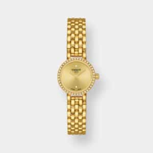 tissot lovely round quarz – gold perlmutt 20mm diamanten