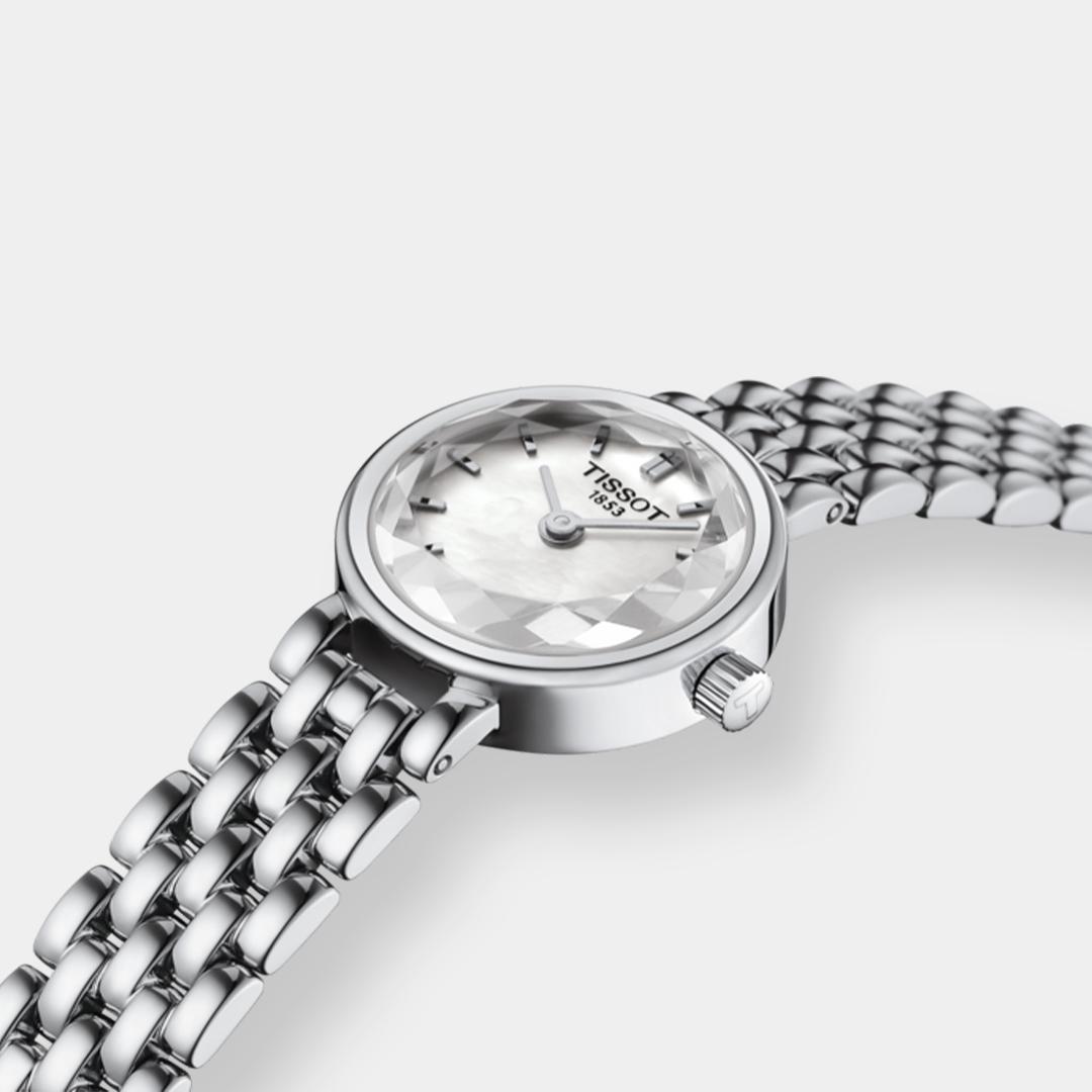 tissot lovely round quarz – silber 20mm perlmutt edelstahl