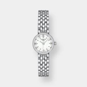 tissot lovely round quarz – silber 20mm perlmutt edelstahl