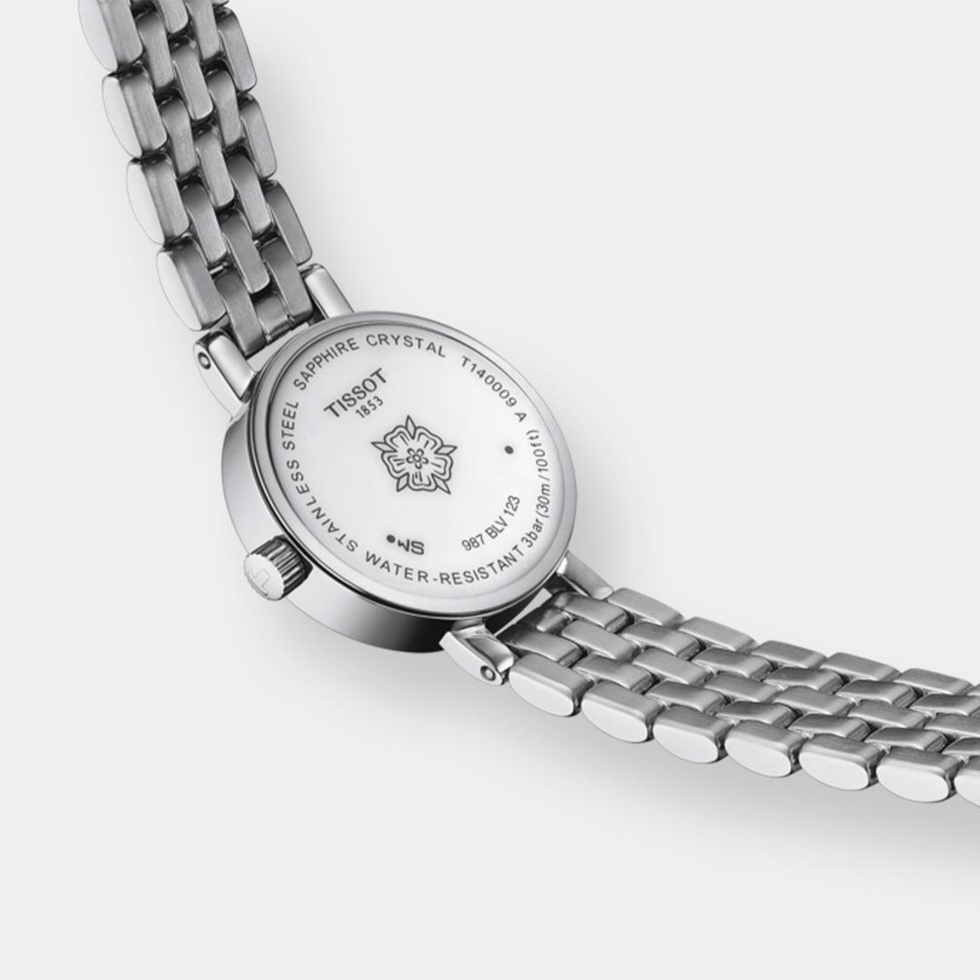 tissot lovely round quarz – silber 20mm perlmutt edelstahl