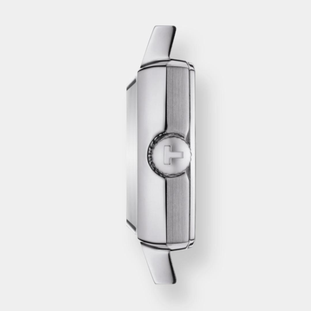 tissot lovely square quarz diamanten – silber 20mm edelstahl