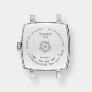 tissot lovely square quarz diamanten – silber 20mm edelstahl