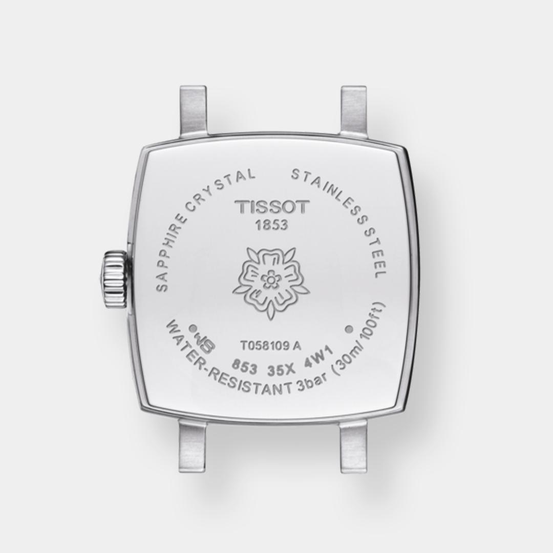 tissot lovely square quarz diamanten – silber 20mm edelstahl