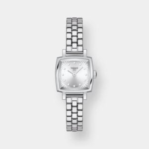 tissot lovely square quarz diamanten – silber 20mm edelstahl