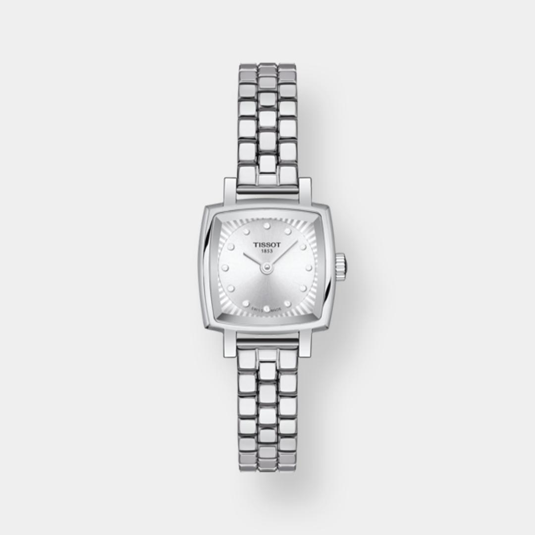 tissot lovely square quarz diamanten – silber 20mm edelstahl
