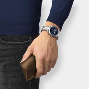 tissot pr 100 chronograph quarz – blau 40mm edelstahl