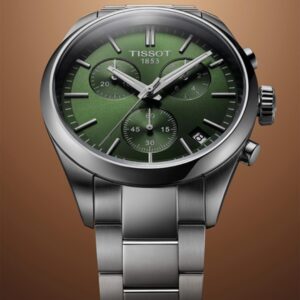 tissot pr 100 chronograph quarz – grün 40mm edelstahl