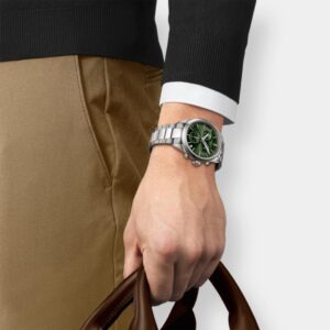 tissot pr 100 chronograph quarz – grün 40mm edelstahl