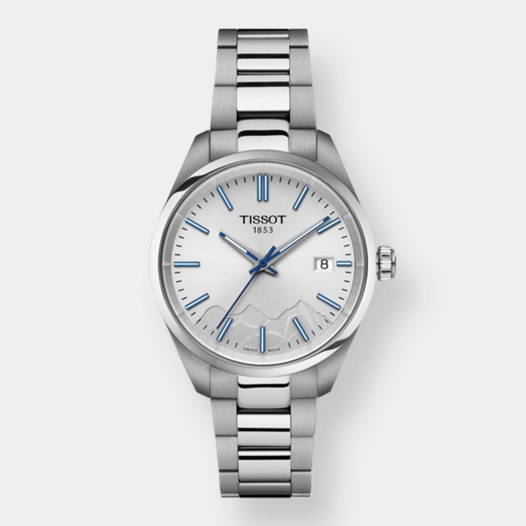 tissot pr 100 jungfraubahn quarz – silber 34mm edelstahl