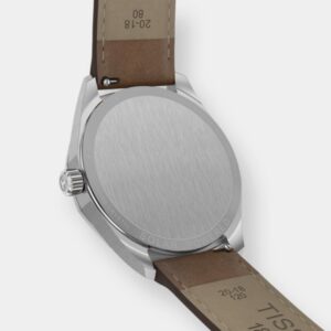 tissot prc 100 solar quarz – silber 39mm leder braun