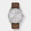 tissot prc 100 solar quarz – silber 39mm leder braun