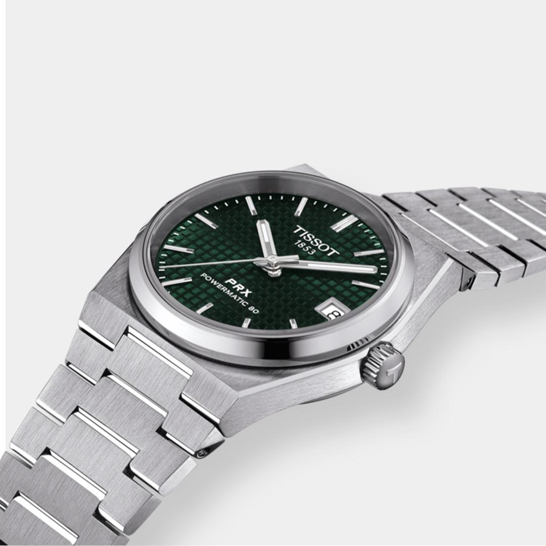 tissot prx 35 powermatic 80 – grün 35mm edelstahl
