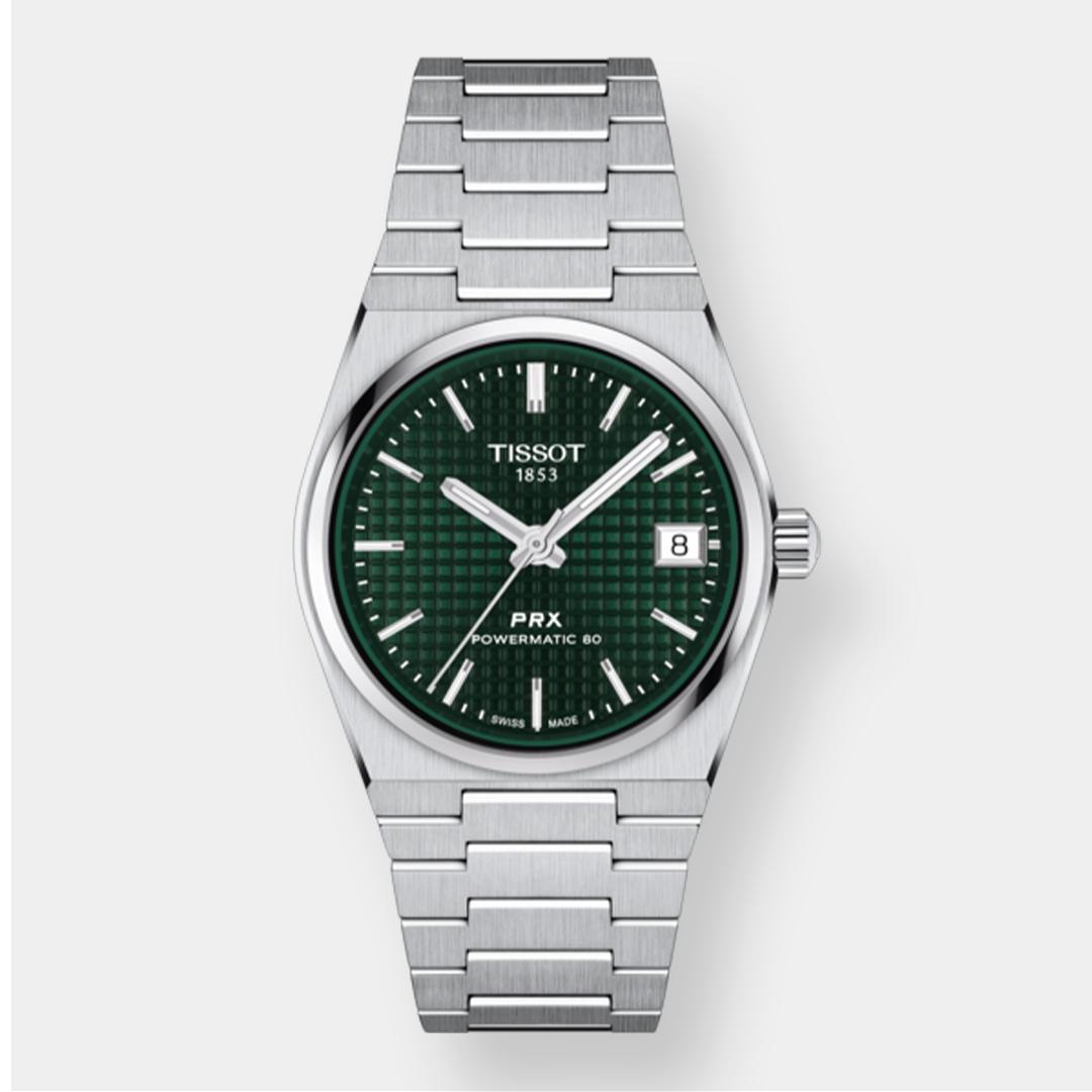 tissot prx 35 powermatic 80 – grün 35mm edelstahl