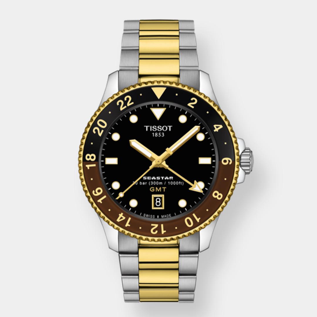 tissot seastar 1000 gmt quarz – bicolor 40mm edelstahl
