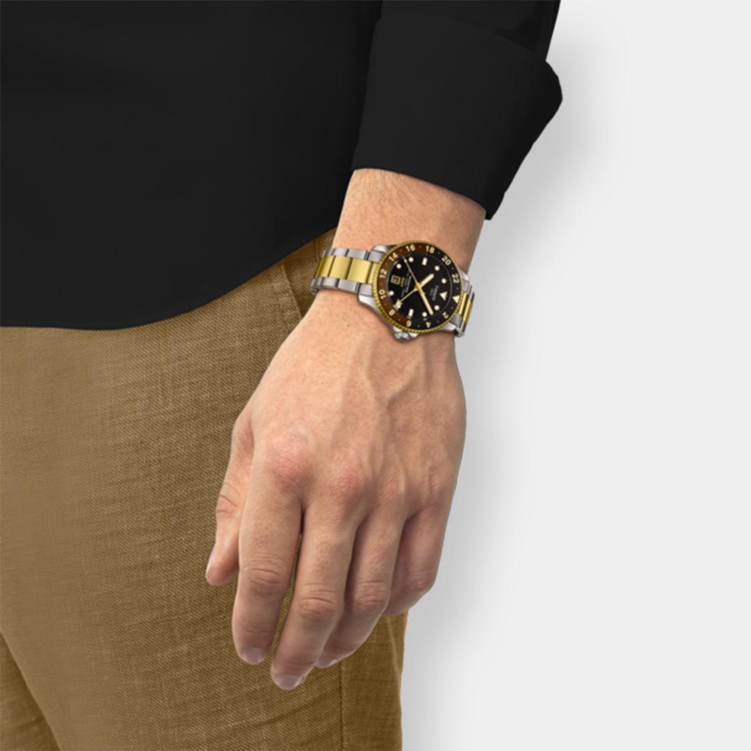 tissot seastar 1000 gmt quarz – bicolor 40mm edelstahl