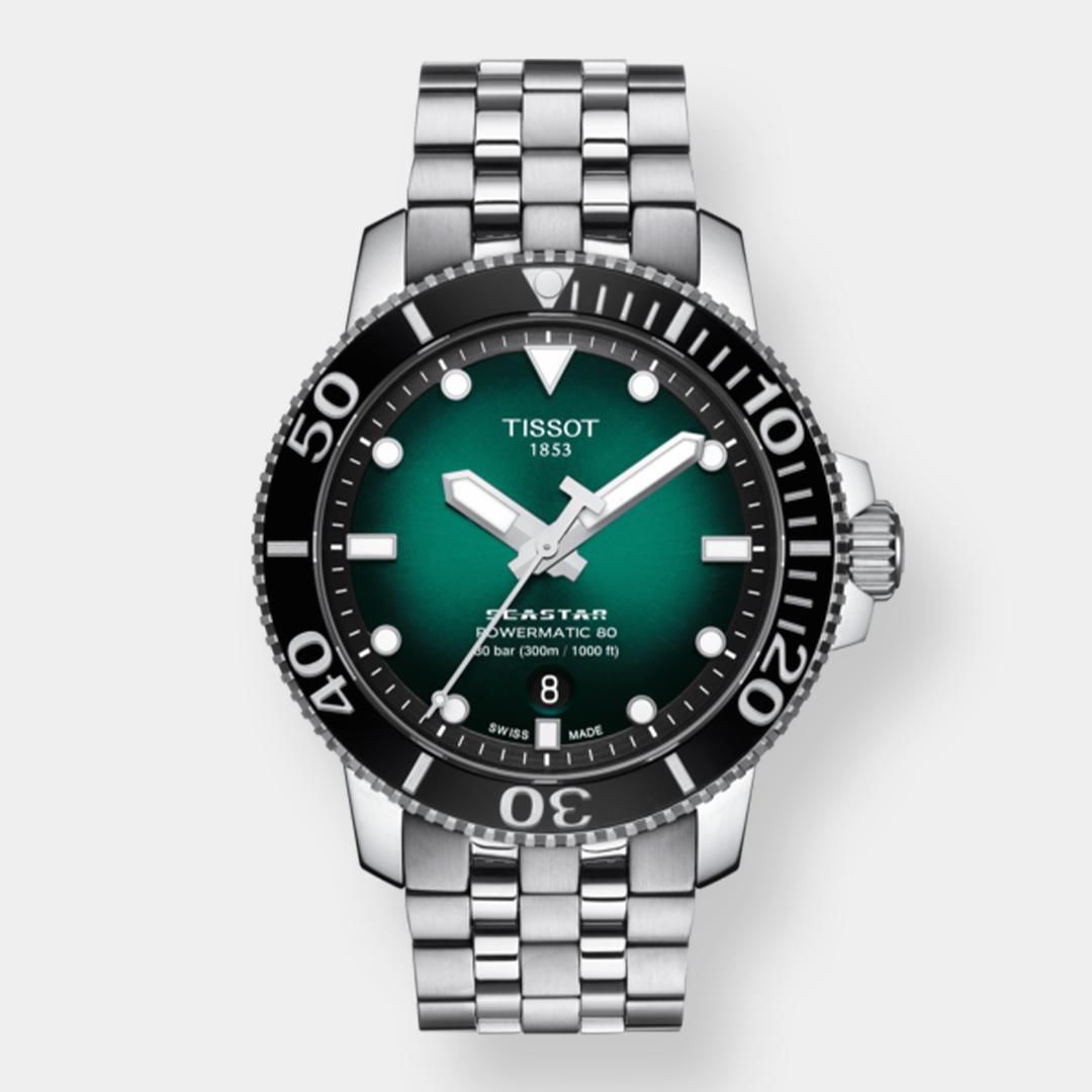 tissot seastar 1000 powermatic 80 – grün 43mm edelstahl