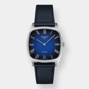 tissot stylist quarz – blau 32mm edelstahl leder