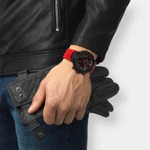 tissot t race chronograph – schwarz 45mm kautschuk rot