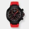 tissot t race chronograph – schwarz 45mm kautschuk rot