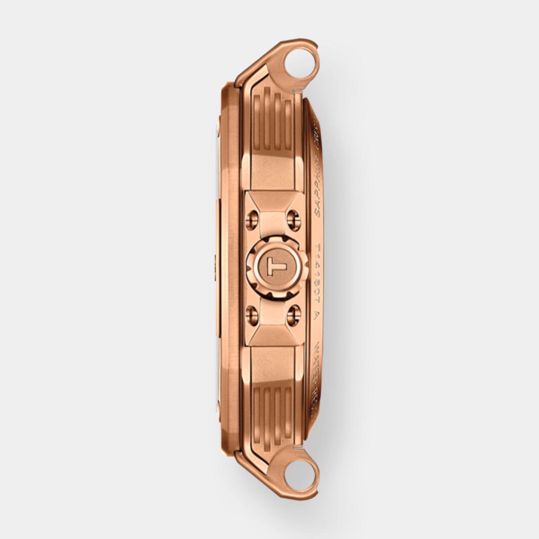 tissot t race powermatic 80 – rosè 41mm silikon schwarz