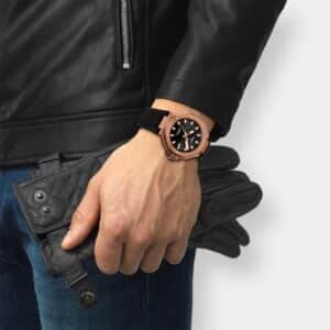 tissot t race powermatic 80 – rosè 41mm silikon schwarz