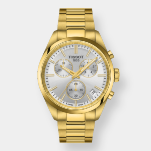 Tissot PR 100 Chronograph Quarz – Silber 40mm Gold Edelstahl