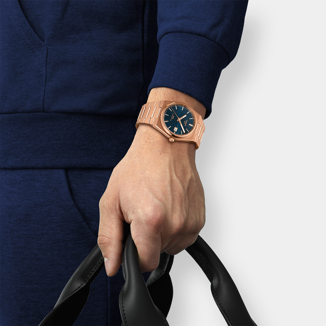 Tissot PRX 40 205 Powermatic 80 – Blau 40mm Rosé Edelstahl – Bild 3