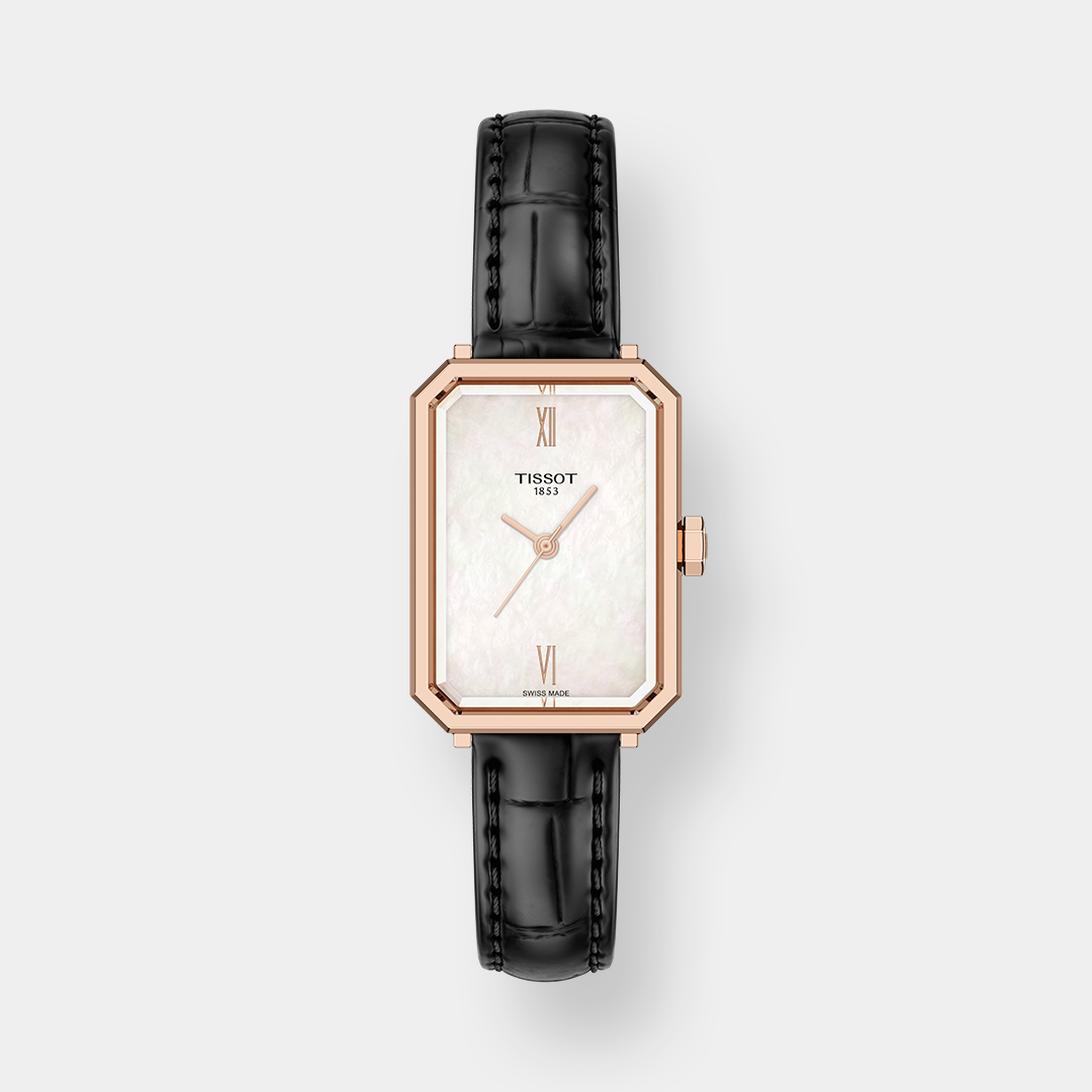 Tissot SRV Perlmutt Quarz – Schwarz 22mm Leder
