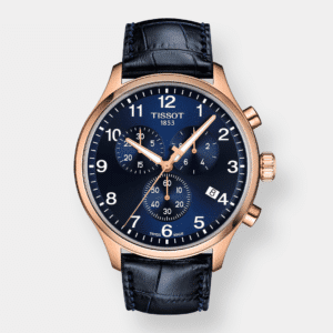 tissot chrono xl classic quarz – blau 45mm rosé pvd