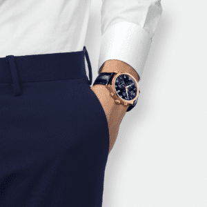 tissot chrono xl classic quarz – blau 45mm rosé pvd