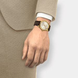 tissot classic dream powermatic 80 – beige 40mm leder