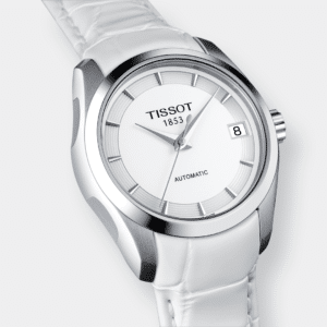 tissot couturier automatic – weiß 32mm leder
