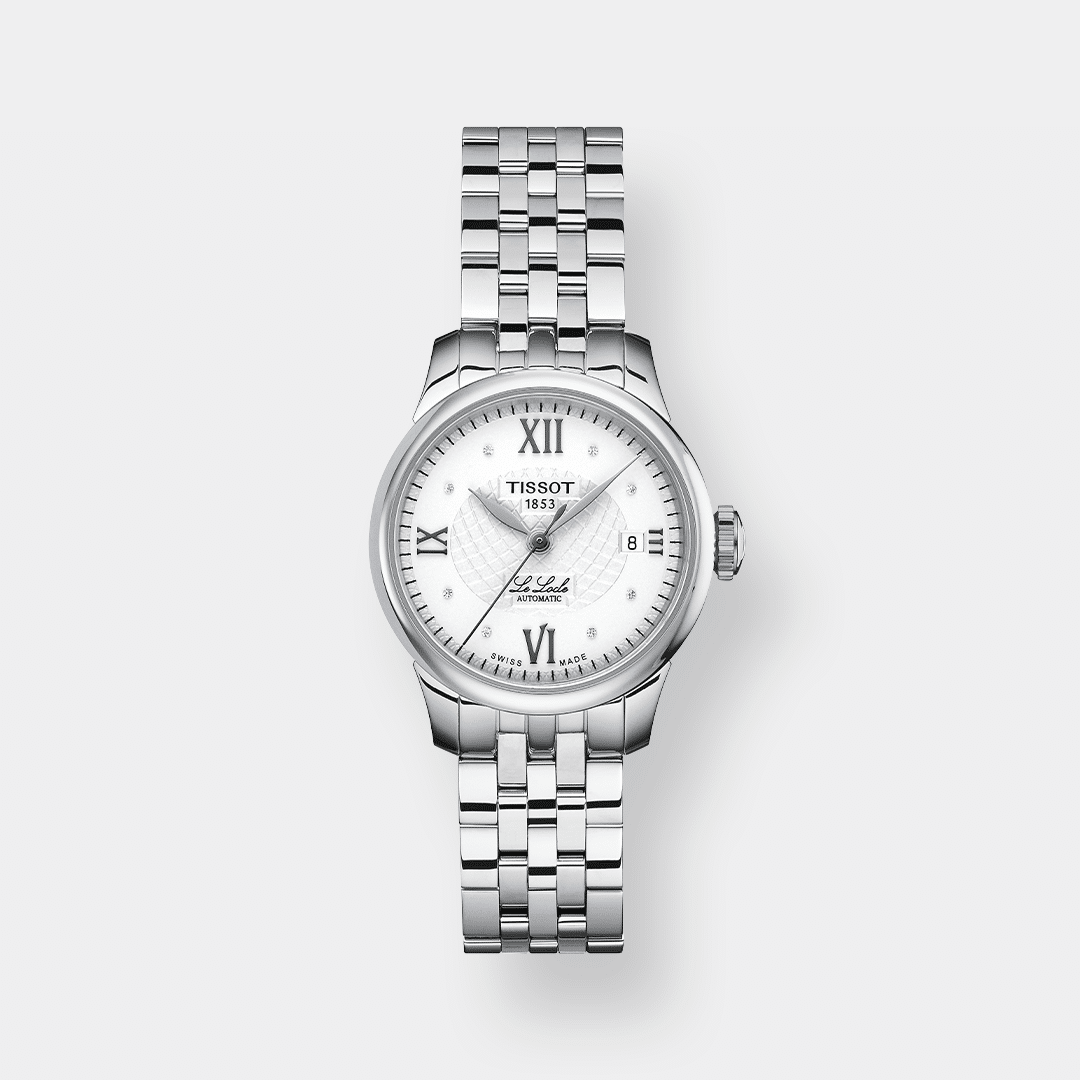 tissot le locle automatic – silber edelstahl 25mm diamanten