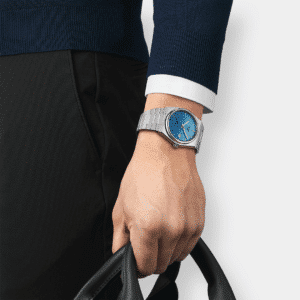tissot prx 40 205 powermatic 80 – gradient ice blue 40mm