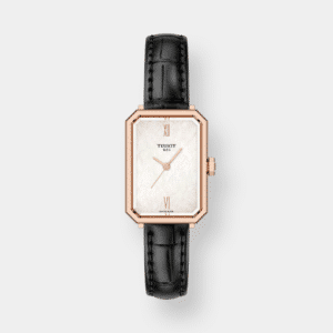 tissot srv perlmutt quarz – schwarz 22mm leder