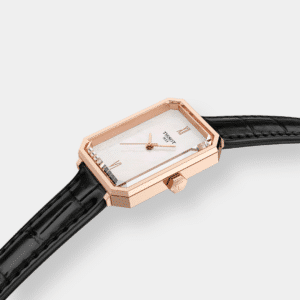 tissot srv perlmutt quarz – schwarz 22mm leder
