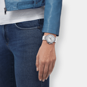 tissot t race chronograph – weiß perlmutt 38mm silikon