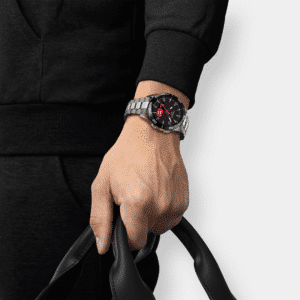 tissot t touch connect smartwatch quarz – schwarz 43mm titan