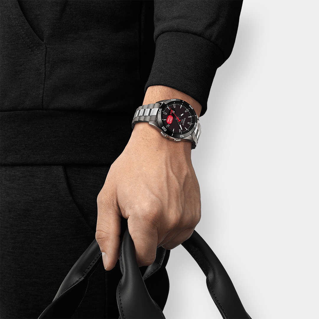 tissot t touch connect smartwatch quarz – schwarz 43mm titan