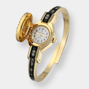 038 04021 andrè mouche rose crystal quarz gold 22mm edelstahl