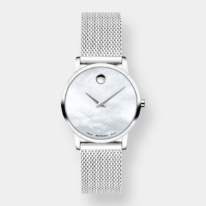 Movado Museum Quarz – Perlmutt 28mm Edelstahl