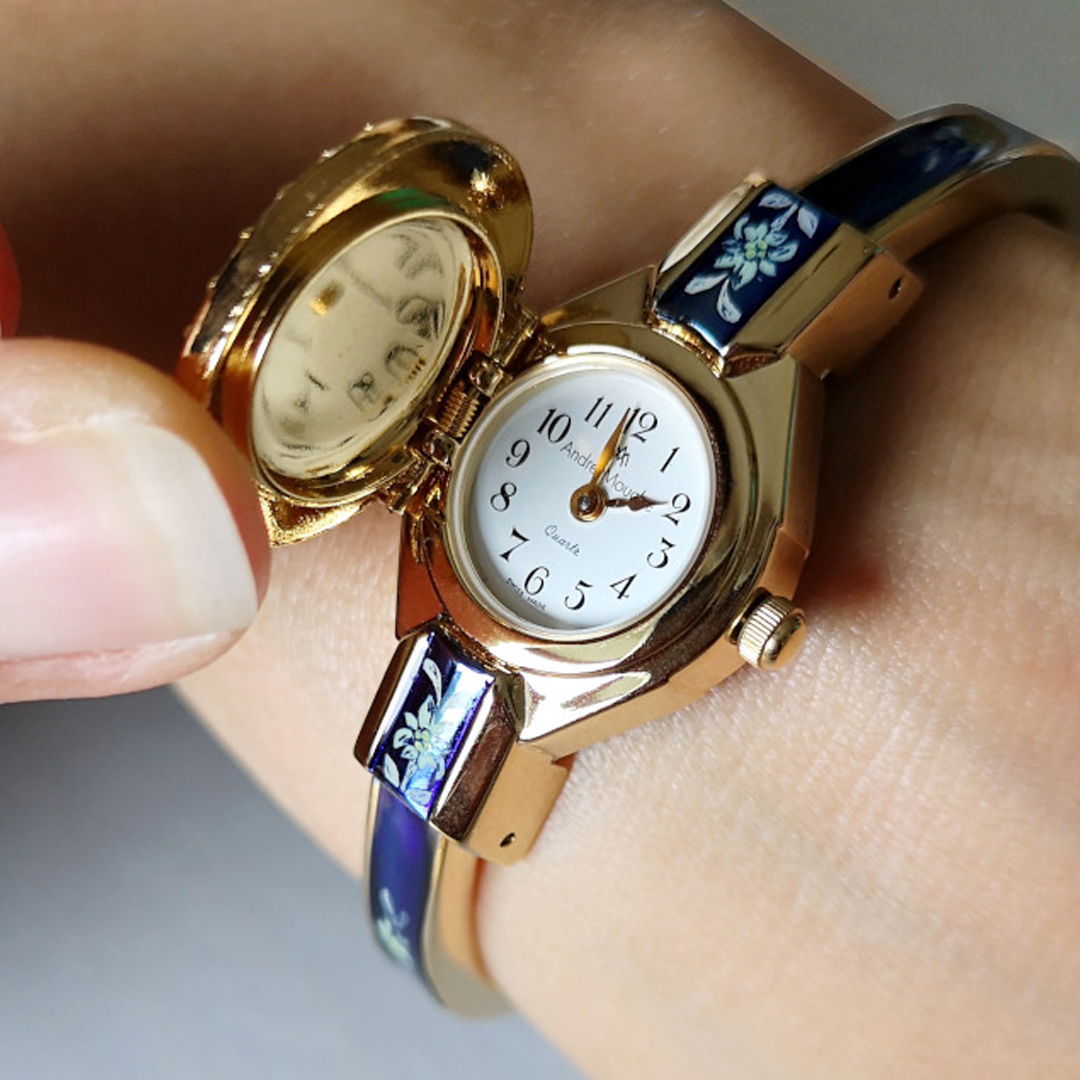 André Mouche Rose Gold Quarz - Rot 22mm Edelstahl – Bild 2