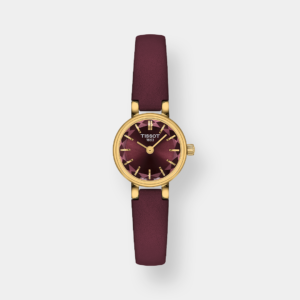 Tissot Lovely Round Quarz – Bordeaux Gold 19,5mm Leder